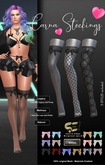 Son!a-Edge Carna Mesh Stockings 3 styles Black