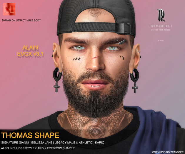 { Treystar Inc. } - Lelutka Alain EvoX shape Thomas