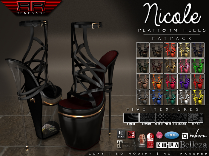[Renegade] Nicole Platform Heels - Fatpack
