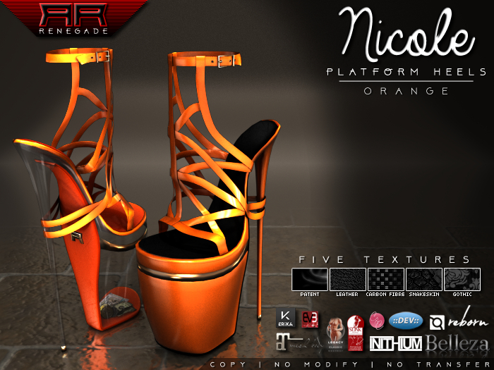 [Renegade] Nicole Platform Heels - Orange