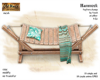 Wood hammock v1 - Old World - Rustic / Medieval Furniture
