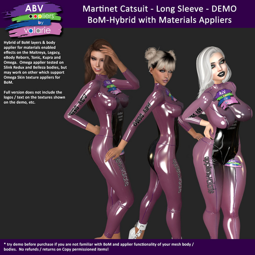 [ABV] Martinet Catsuit Long Sleeve - DEMO