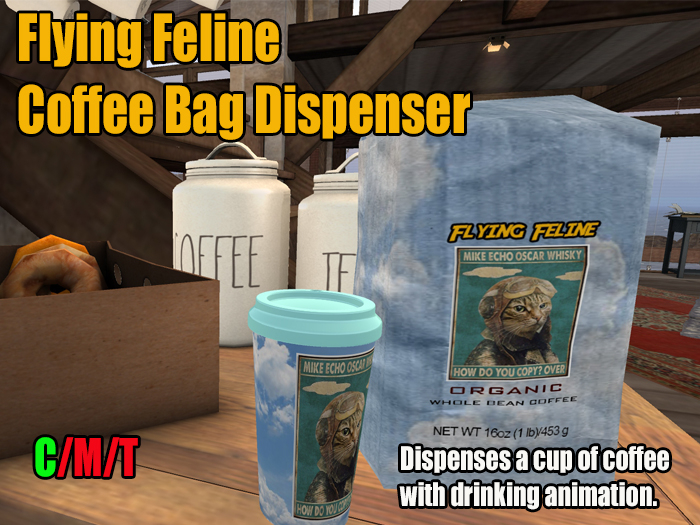 Flying Feline Coffee Bag Dispenser