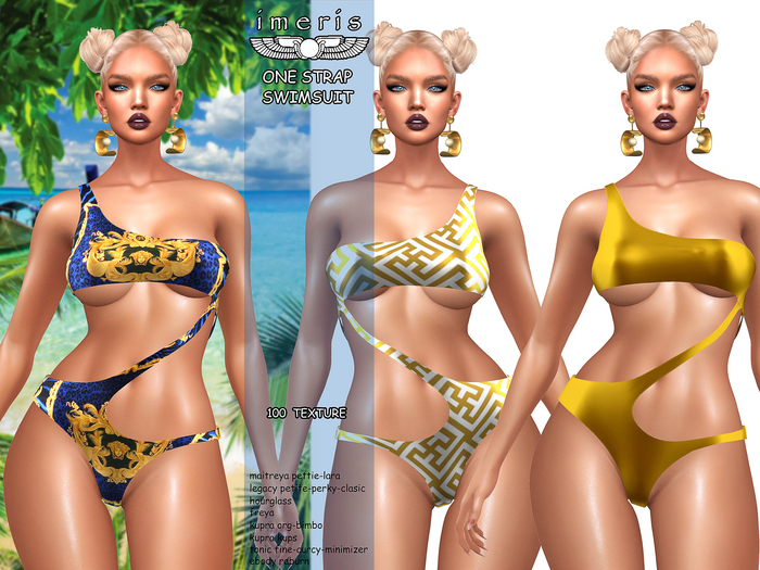 imeris / ONE STRAP SWIM TANKS - 100 TEXTURE HUD