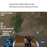 Garden Crescent Moon Swing Set & Landscape-BOX LI-26