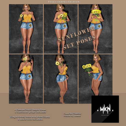 . MKN . Sunflower Set Poses 