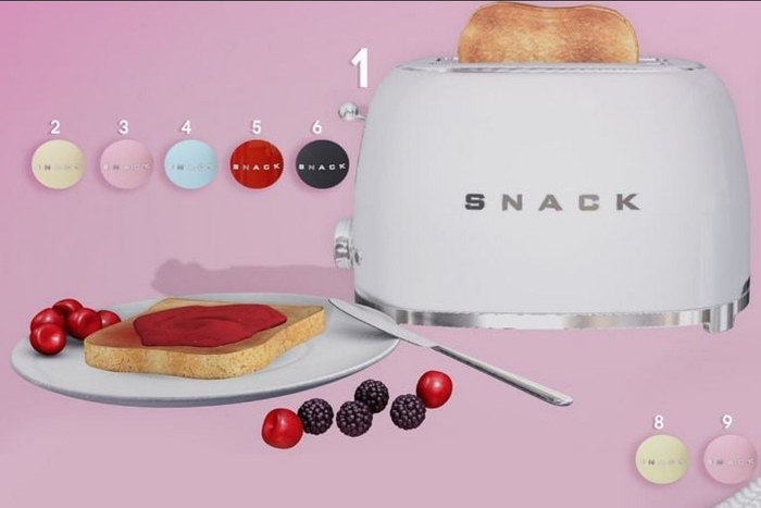 1. MVT - Retro style toaster - white