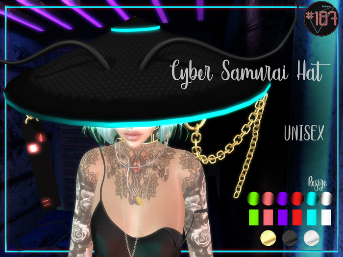 #187# Cyber Samurai Hat