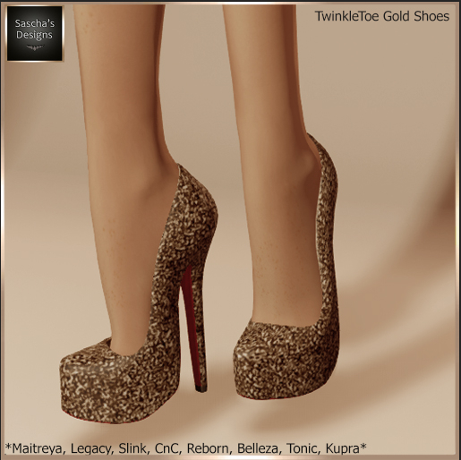 SAS - TwinkleToe Gold Glitter Shoes (MB) 