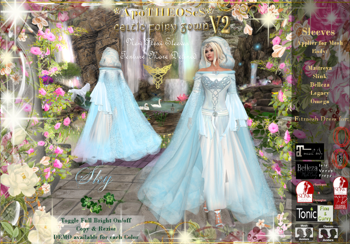 Second Life Marketplace - *AS* Sky Celtic Fairy Gown V2
