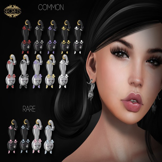 -SECRETS- Kitty Ear Stretcher  - White/Red