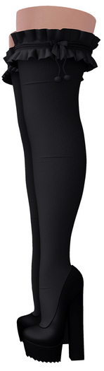 Limited Addiction - Rissa Socks/Heels - Black