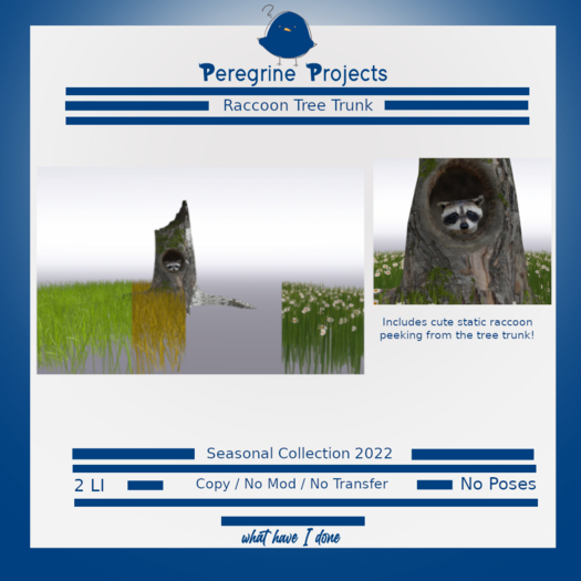 Peregrine_Projects - Raccoon Tree Trunk w Hud Box