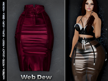 ::WD:: Skirt & Belt Jirawat - Burgundy