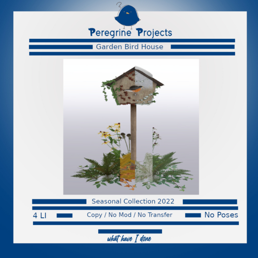 Peregrine_Projects - Garden Bird House w Hud Box