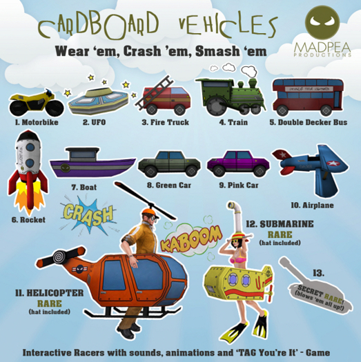 MadPea Cardboard Vehicle 4. Train