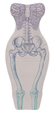 The Annex - Kim Dress - Skeleton - White Multi
