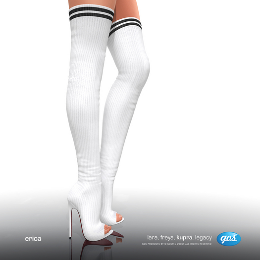 [Gos] Erica Knit Thigh Boot - White
