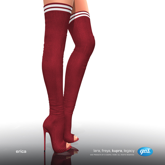 [Gos] Erica Knit Thigh Boot - Winery