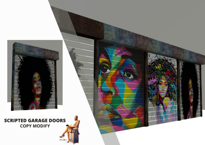 Scripted Garage Doors Collection - Copy & Modify Mesh