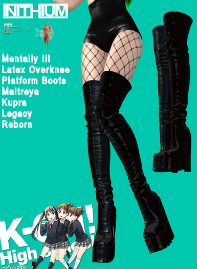KO-H Mentally Ill Latex Overknee Plattforms