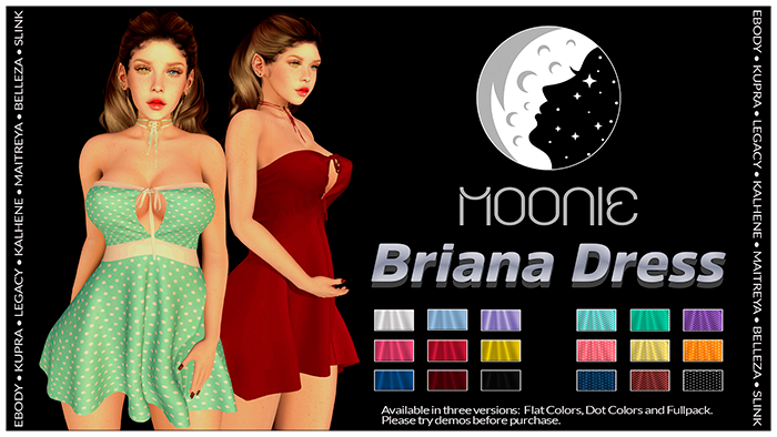 Moonie - Briana Dress - Flat Colors Pack(Wear)