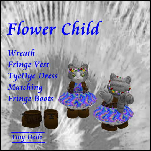 TINY FLOWER CHILD BLUE BOXED