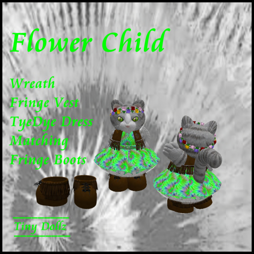 TINY FLOWER CHILD GREEN BOXED