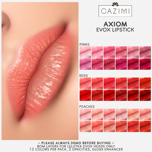 :CAZIMI: Axiom EvoX Lipstick - Fatpack DEMO