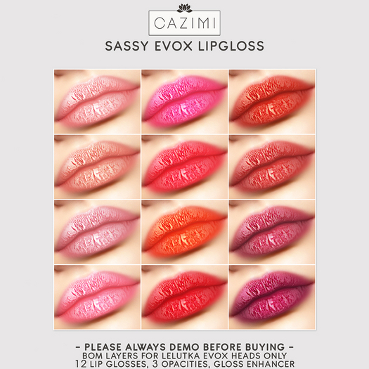 :CAZIMI: Sassy EvoX Lipgloss BOM