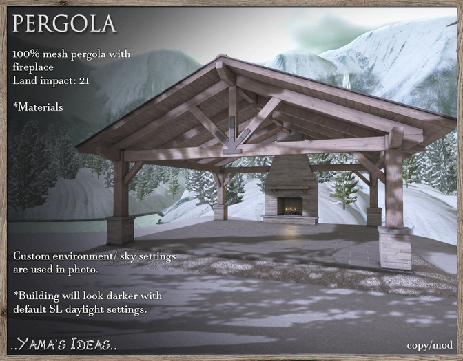 ..Yama's Ideas.. Pergola With Fireplace