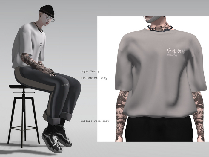 [Dope+Mercy] MIT-shirt_Gray