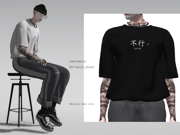 [Dope+Mercy] MIT-shirt_Black
