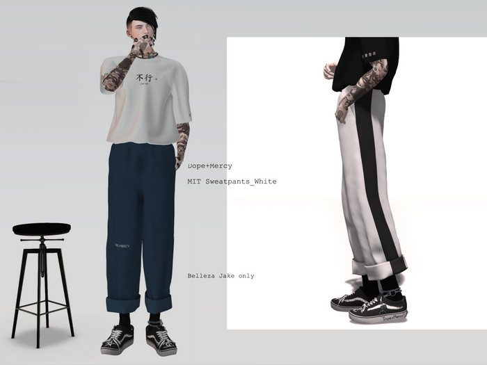 [Dope+Mercy] MIT Sweatpants_White