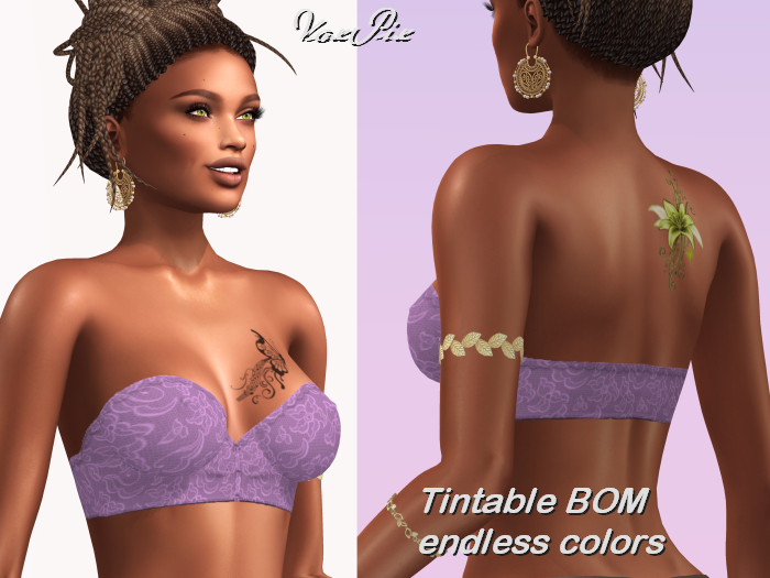 VoxPix Bralet with Embroidery BOM Tintable