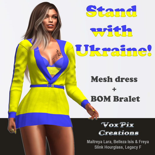 VoxPix Stand with Ukraine Dress+Bralet BOM (add or rezz)