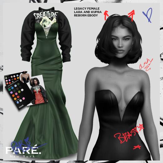 Pare.Sire Hoodie Bodycon - Emerald