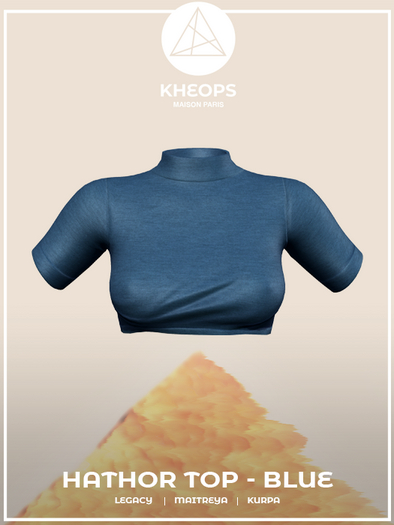 Kheops /\ - Hathor Croptop  -  Blue