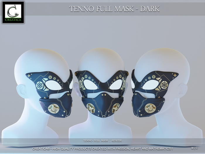 Tenno Full Mask Dark by CREATiCA