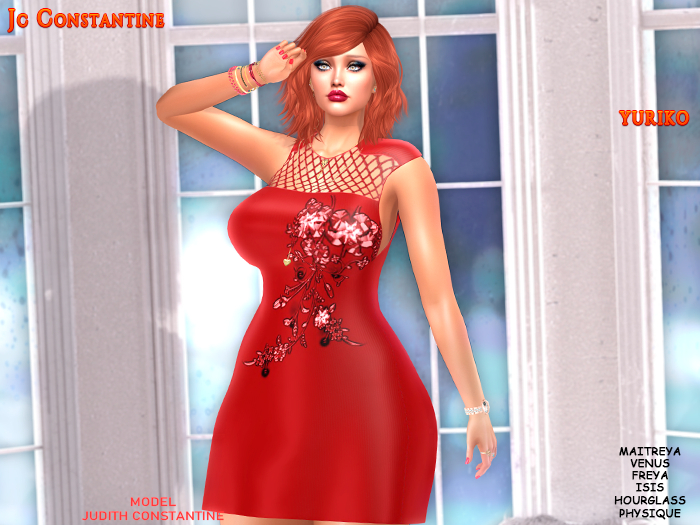 [JC CONSTANTINE] Yuriko Red Dress