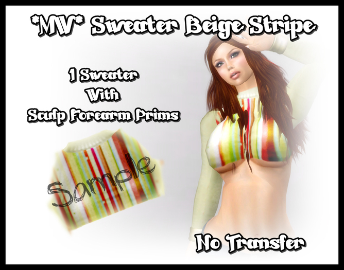 *MW* Sweater Beige Stripe