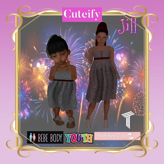 {Cuteify} Jill  Silver  Sundress 