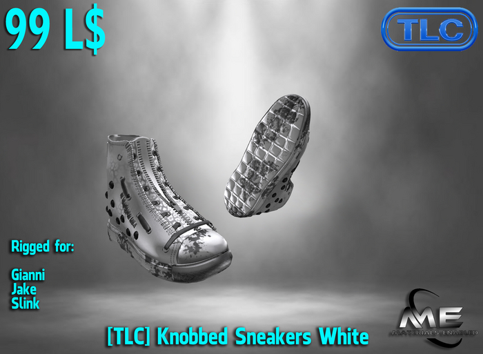 [TLC] Unpacker knobbed sneakers White