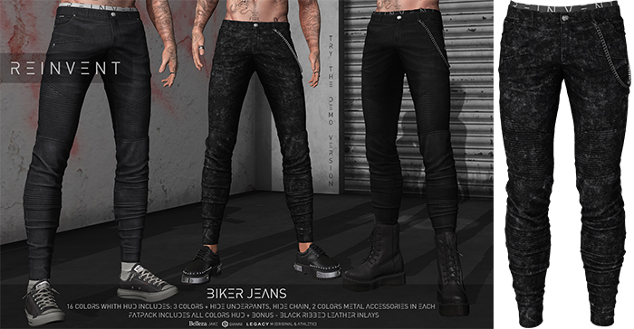 REINVENT I Biker Jeans I Painted