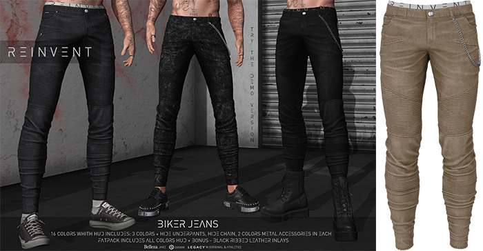 REINVENT I Biker Jeans I Sand
