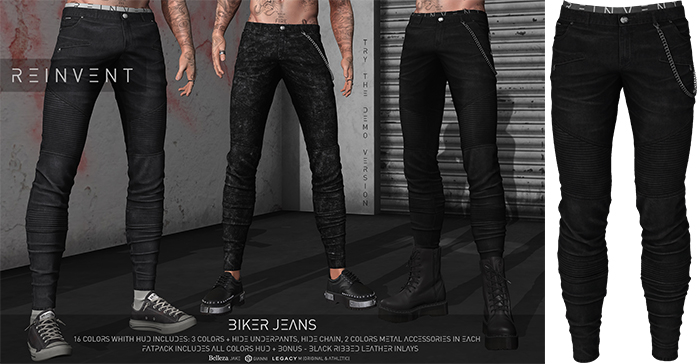 REINVENT I Biker Jeans I Dark
