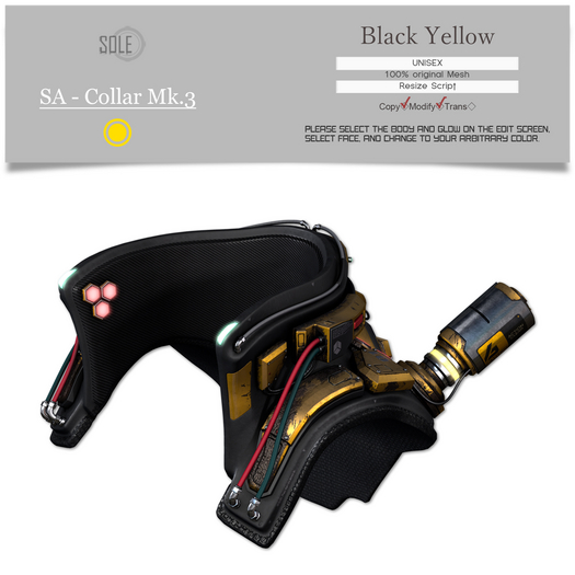 :::SOLE::: SA - Collar Mk.3 (Black Yellow)