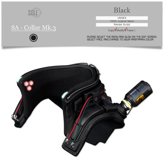 :::SOLE::: SA - Collar Mk.3 (Black)