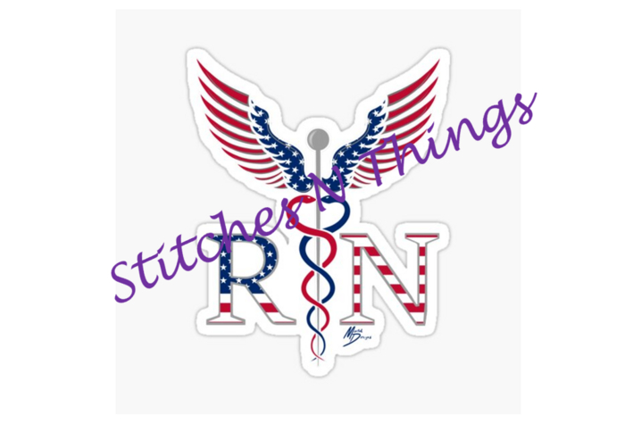 Stitches N Things - Patriotic RN patch
