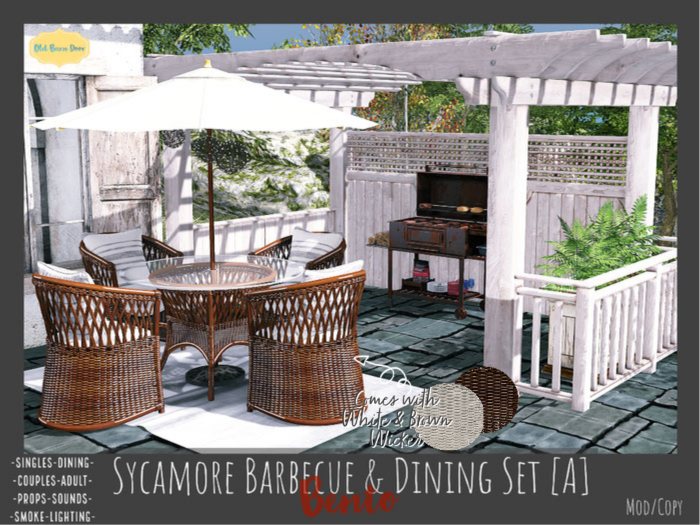 {OBD} Sycamore Barbecue & Dining Set [A]
